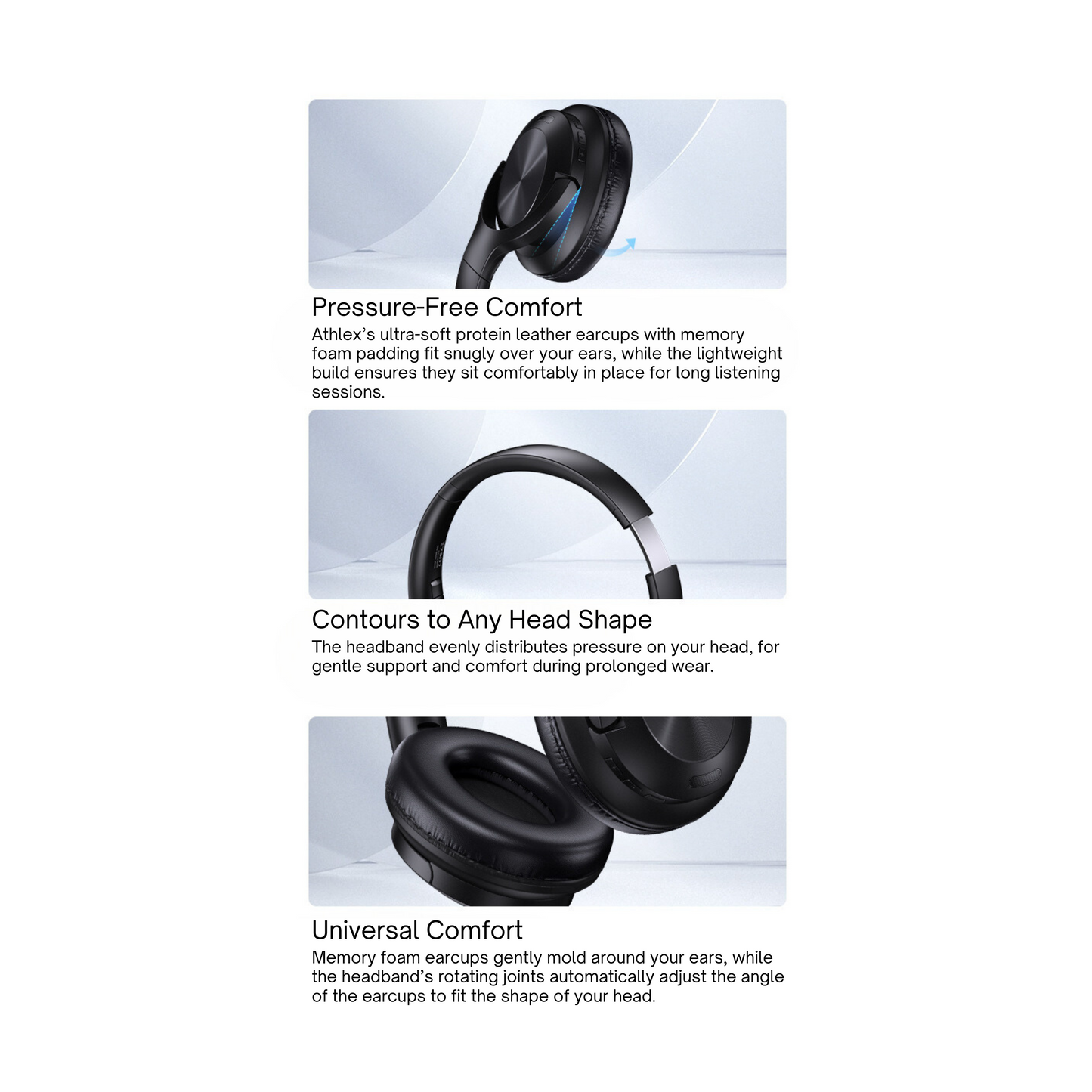 High-quality gym headphones with comfortable ear cushions