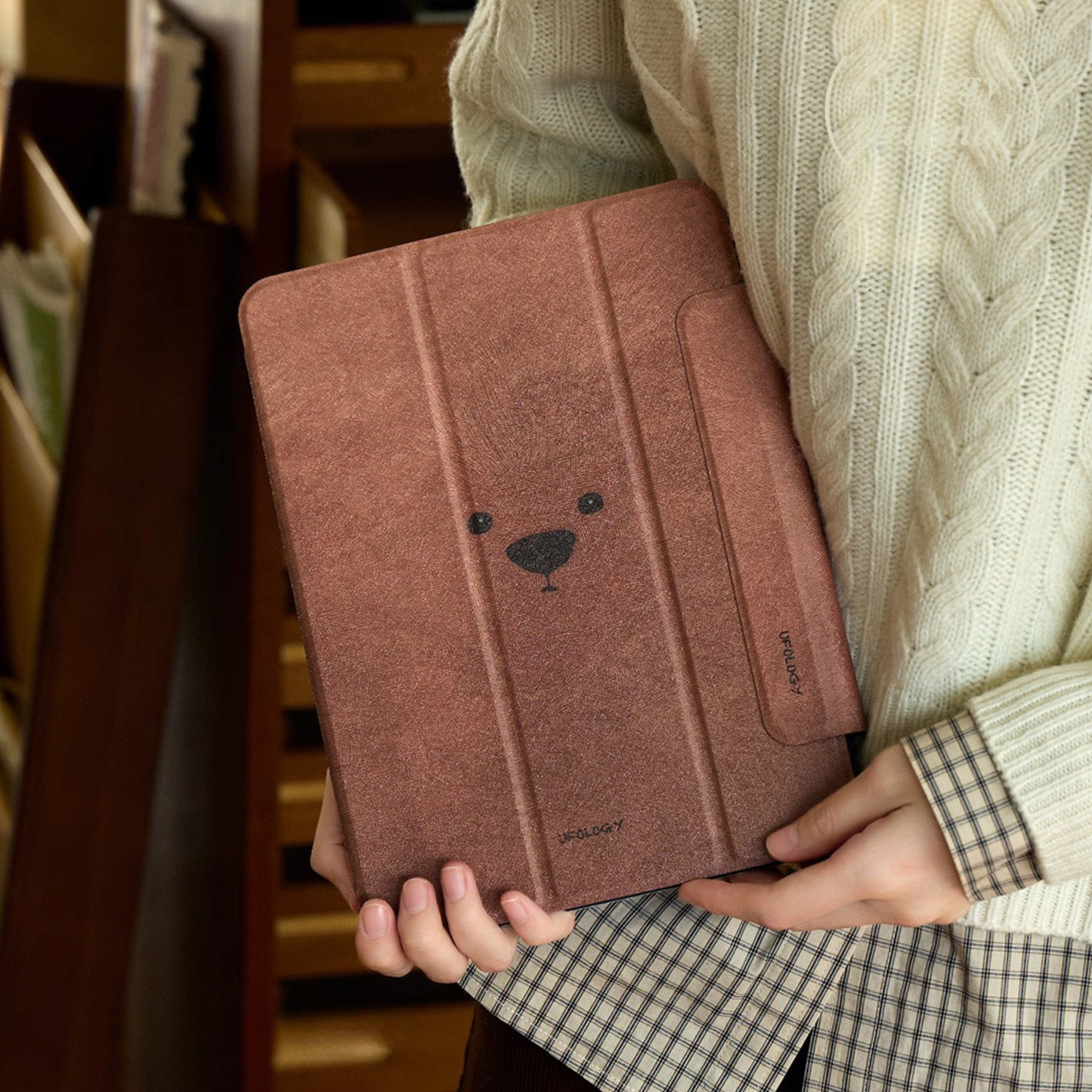 Bear Head Detachable iPad Folio Case
