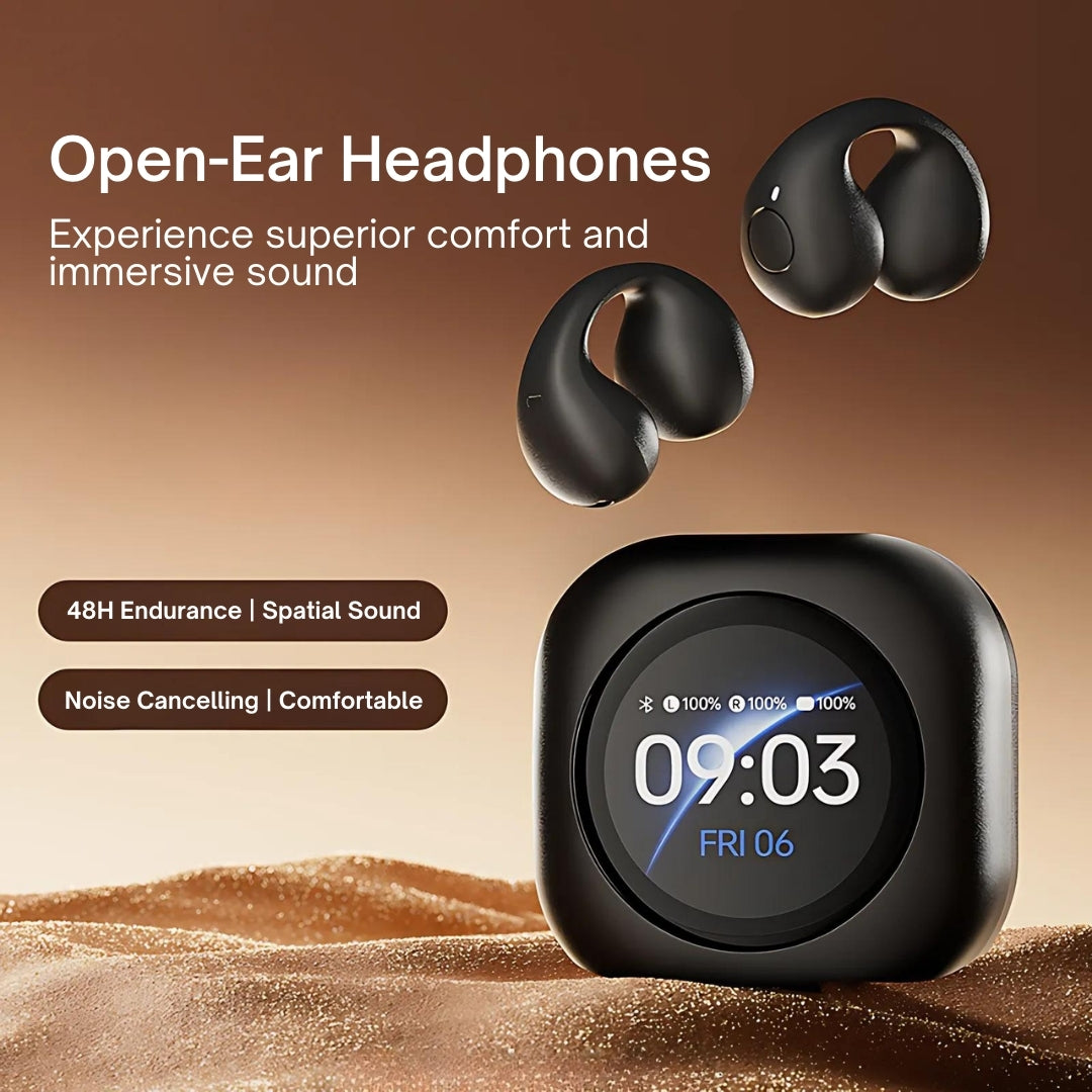 D20 Open Ear Headphones offer superior comfort, immersive sound, 48H endurance, spatial sound, and noise cancelling in sleek design.